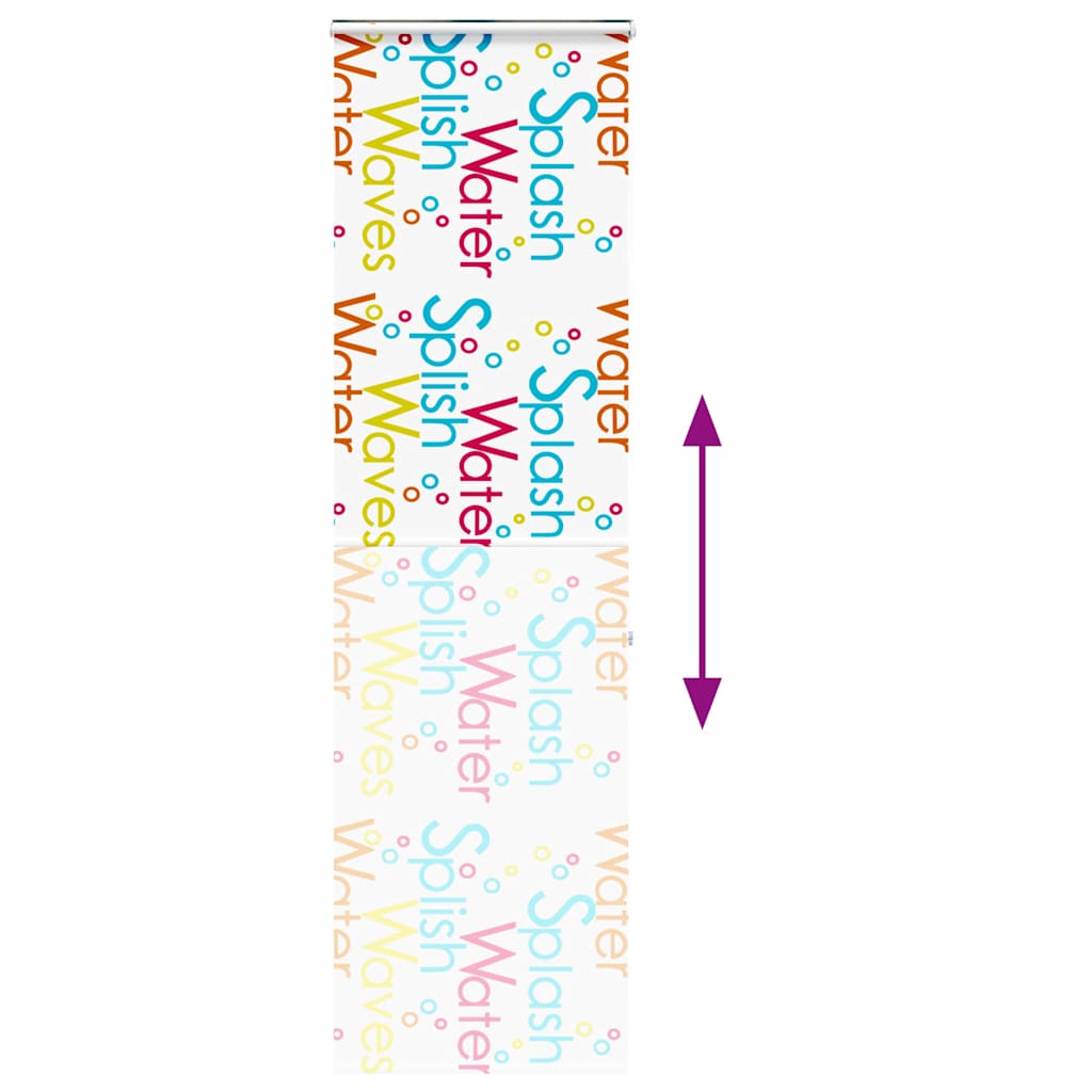 Bruserullegardin med kassette 80x240 cm Stofbredde 76 cm