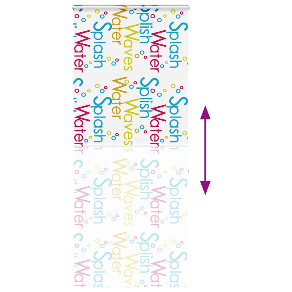 Bruserullegardin med kassette 110x240 cm Stofbredde 106 cm