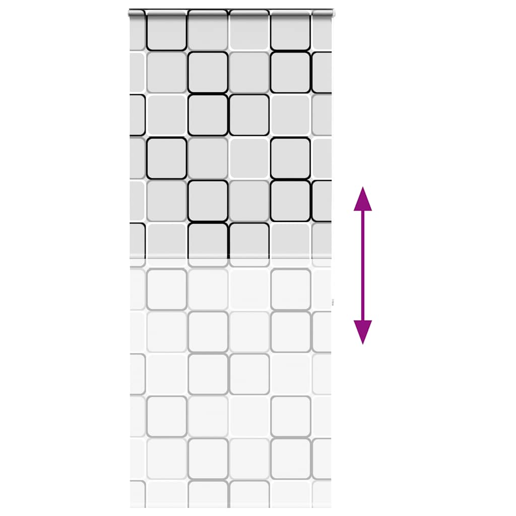 Bruserullegardin med kassette 100x240 cm Stofbredde 96 cm