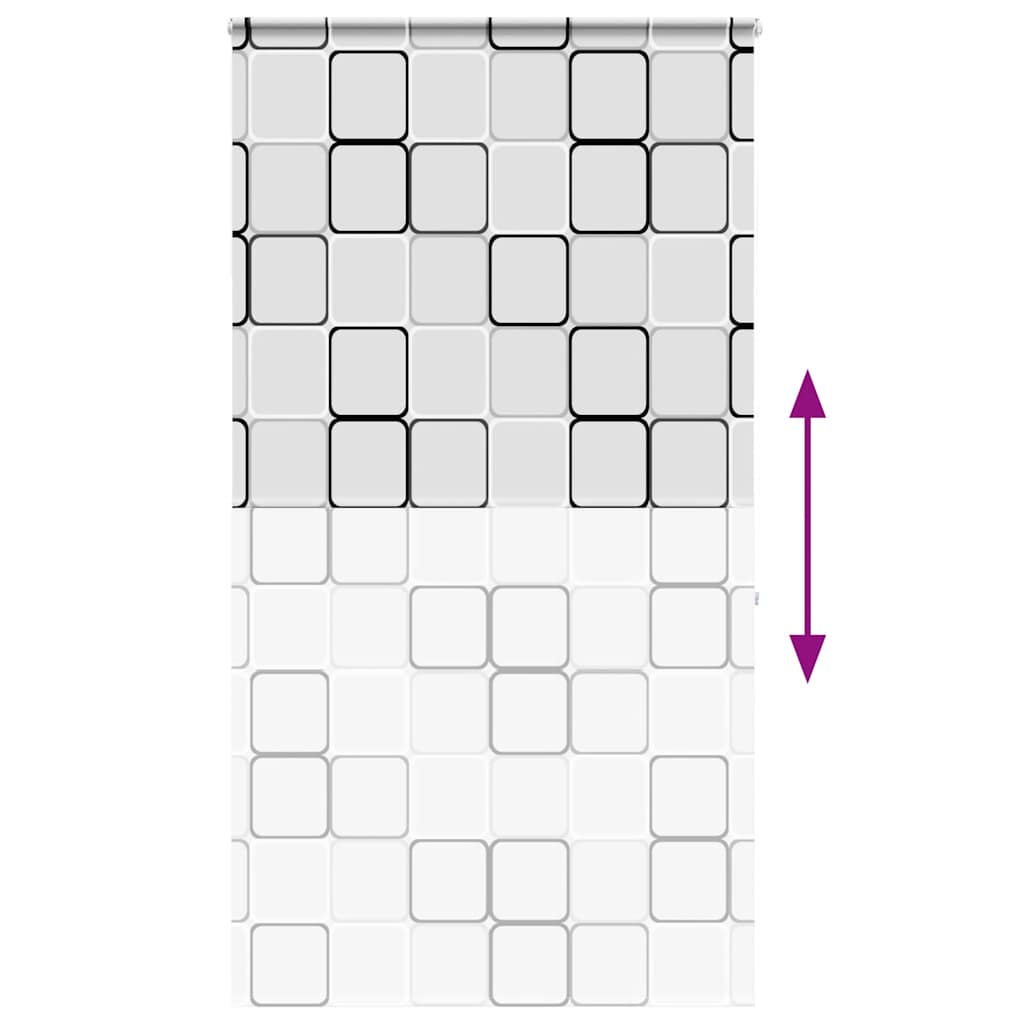 Bruserullegardin med kassette 130x240 cm Stofbredde 126 cm