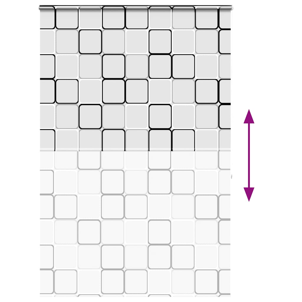 Bruserullegardin med kassette 150x240 cm Stofbredde 146 cm