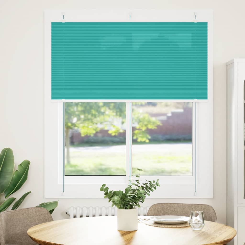 Plisségardin Benzin Grøn 115x100cm Stofbredde 114,4cm Polyester