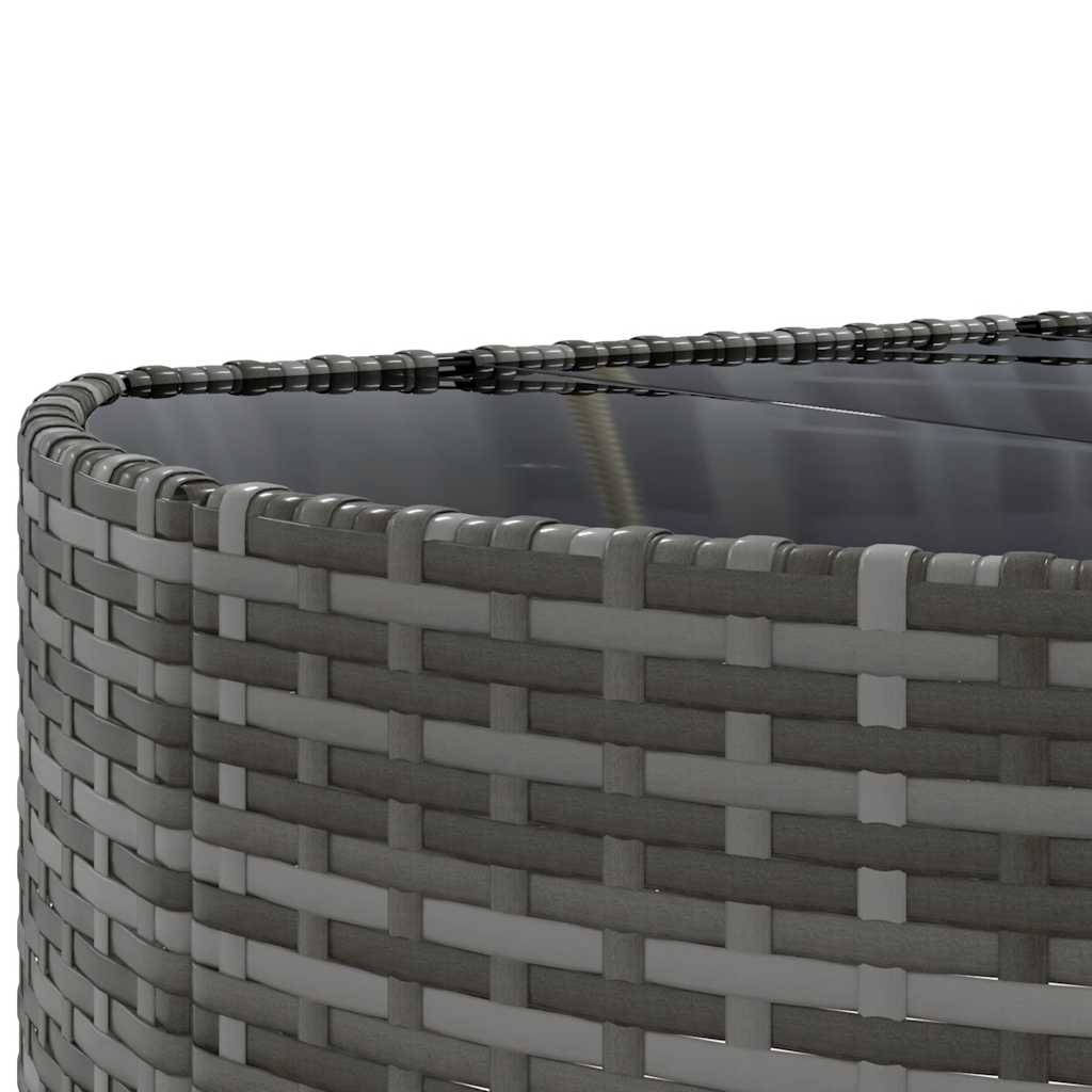 sofasæt til haven 6 dele med hynder polyrattan grå