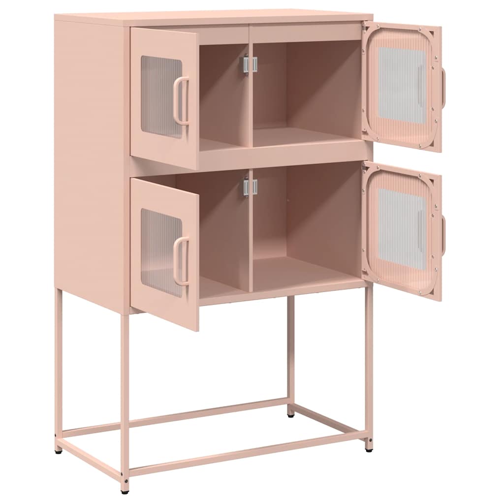 højskab 68x39x107 cm stål lyserød