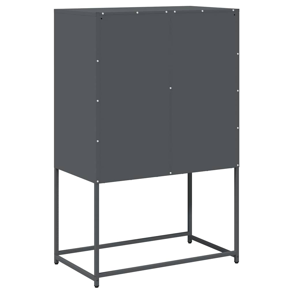 højskab 68x39x107 cm stål antracitgrå