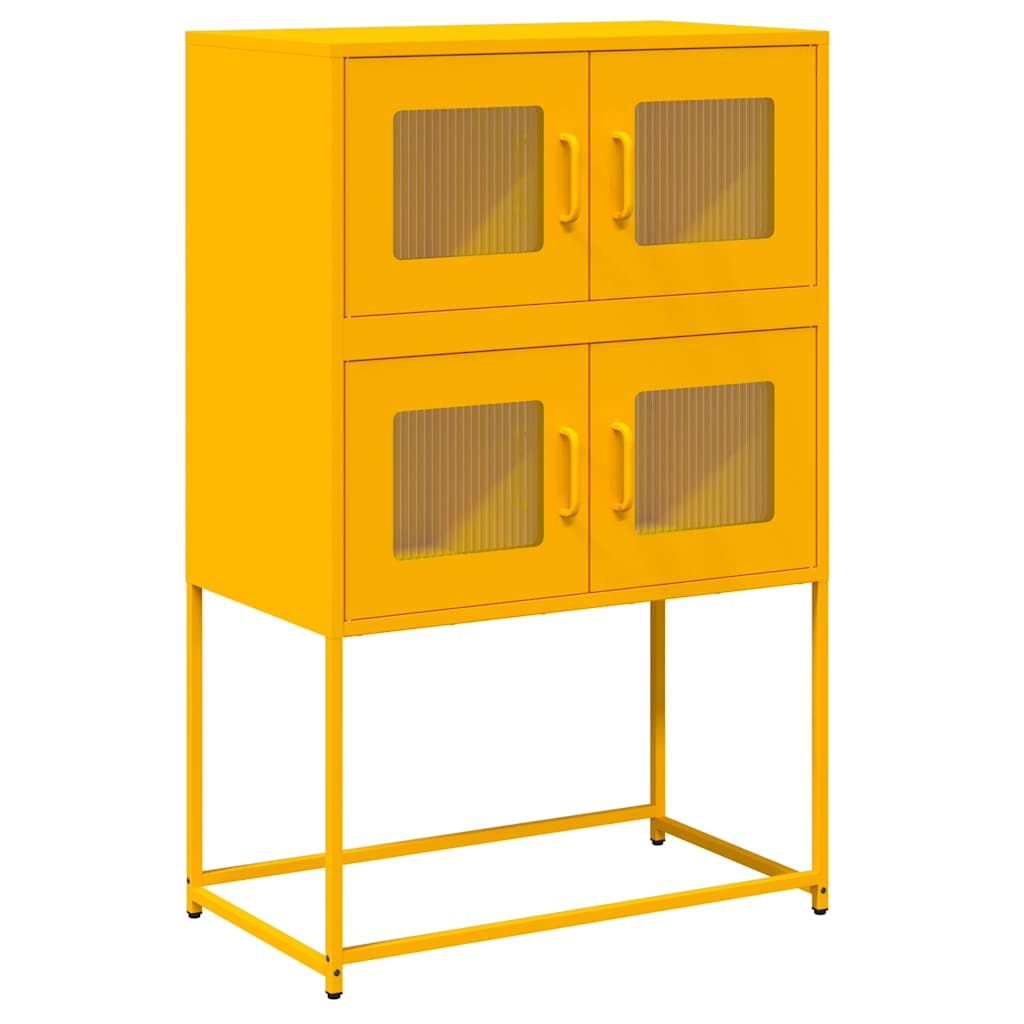 højskab 68x39x107 cm stål sennepsgul