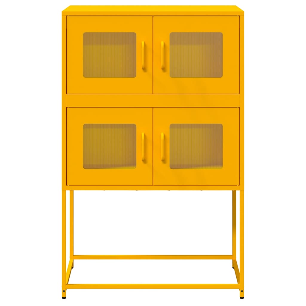 højskab 68x39x107 cm stål sennepsgul