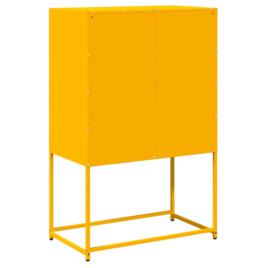 højskab 68x39x107 cm stål sennepsgul