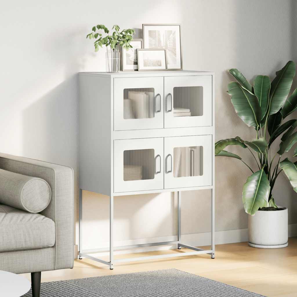 højskab 68x39x107 cm stål hvid