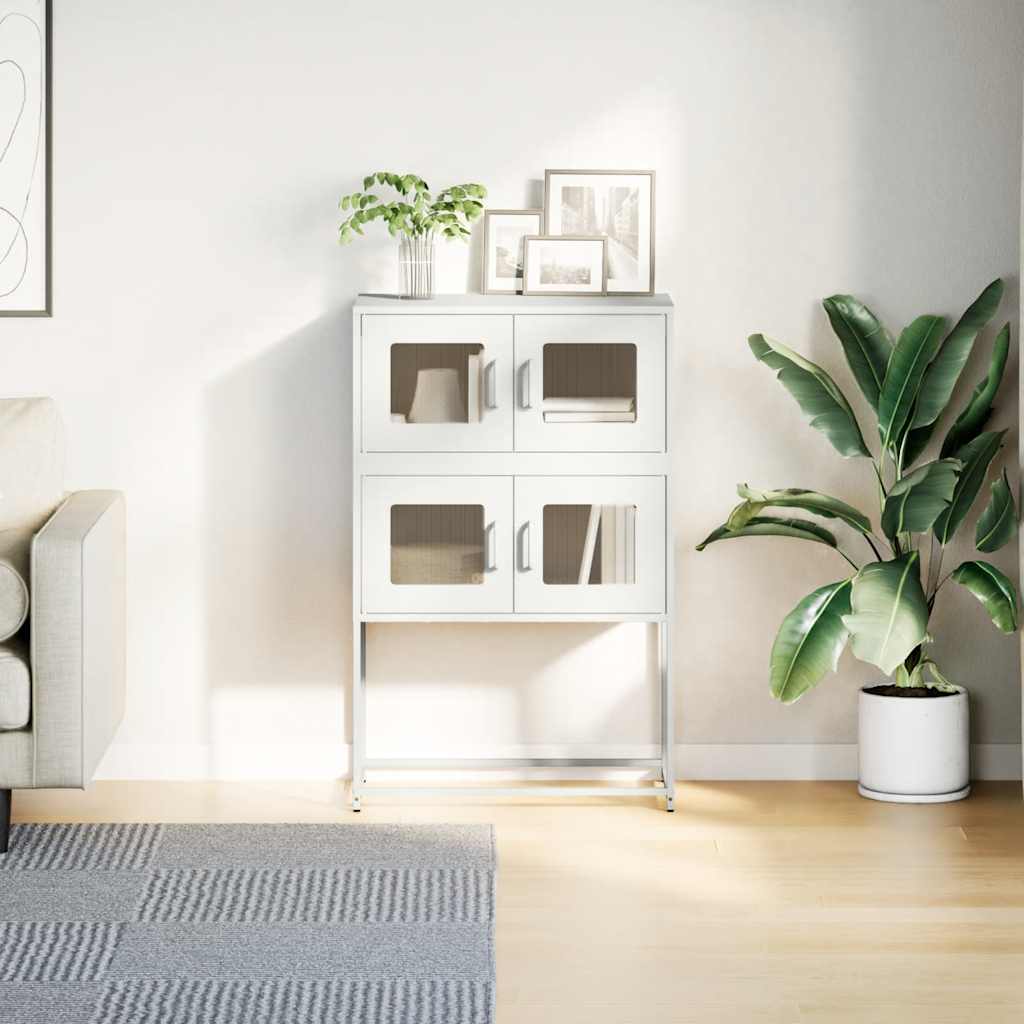 højskab 68x39x107 cm stål hvid