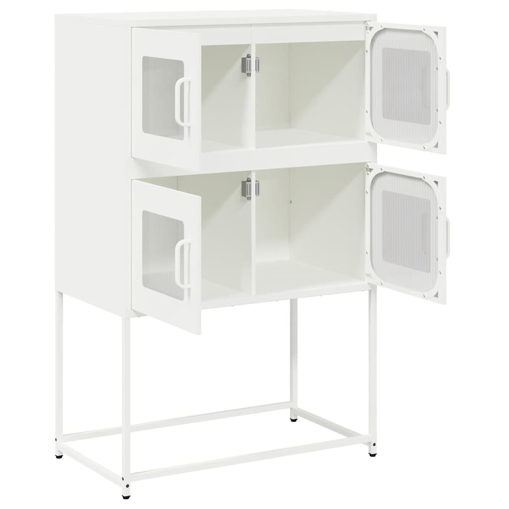 højskab 68x39x107 cm stål hvid