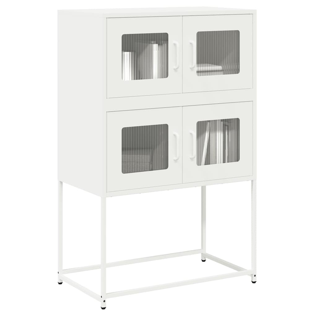 højskab 68x39x107 cm stål hvid