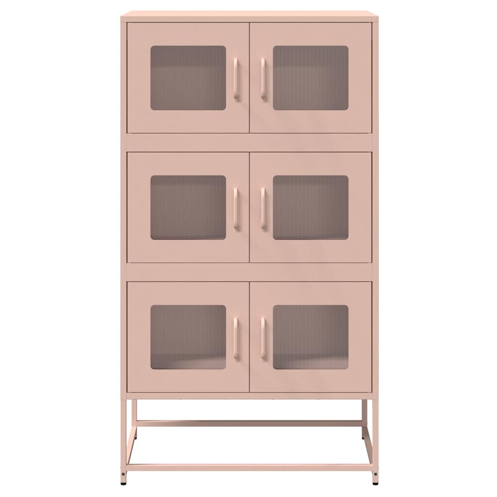 højskab 68x39x123 cm stål lyserød