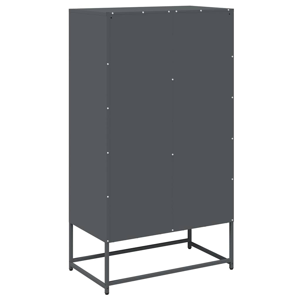 højskab 68x39x123 cm stål antracitgrå