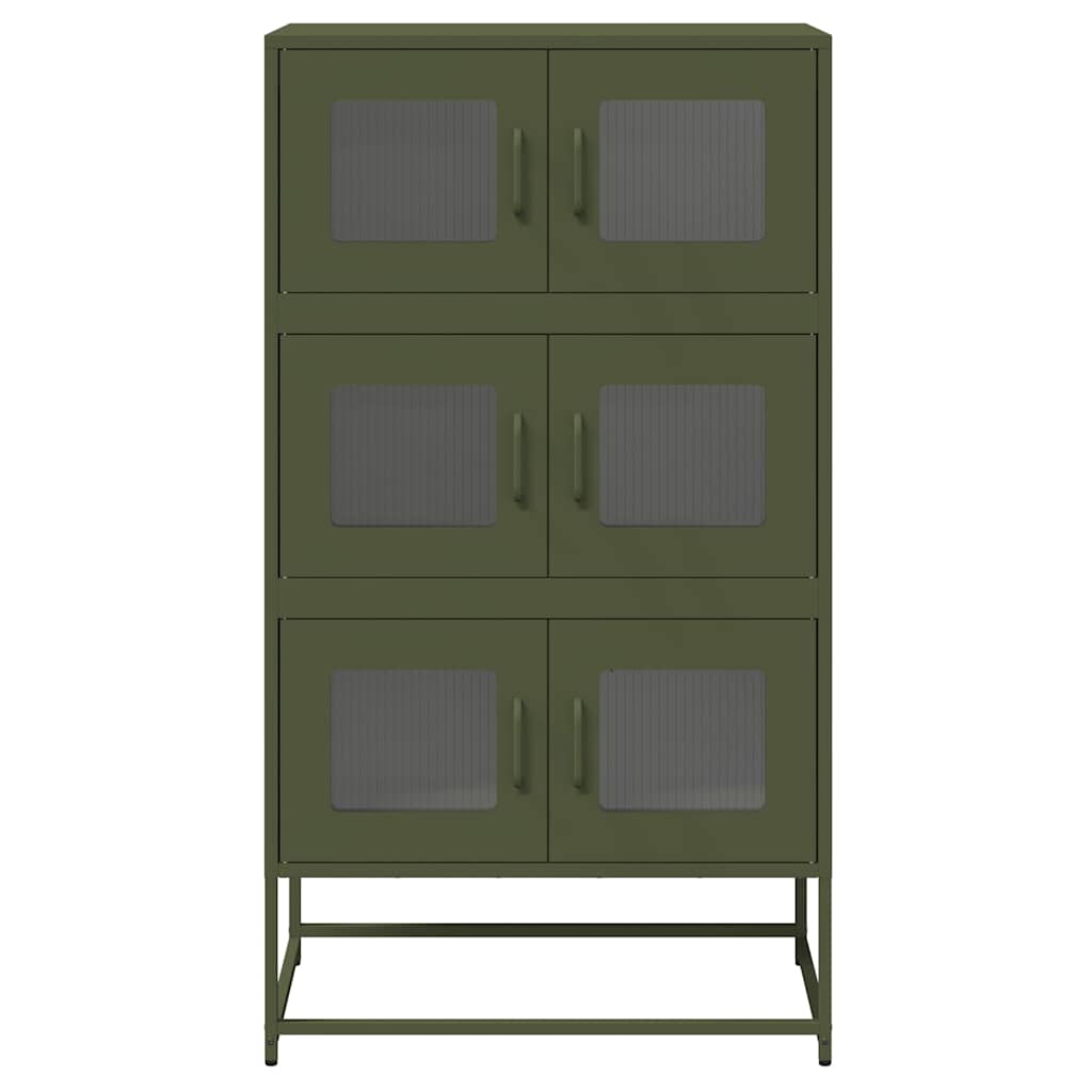 højskab 68x39x123 cm stål olivengrøn