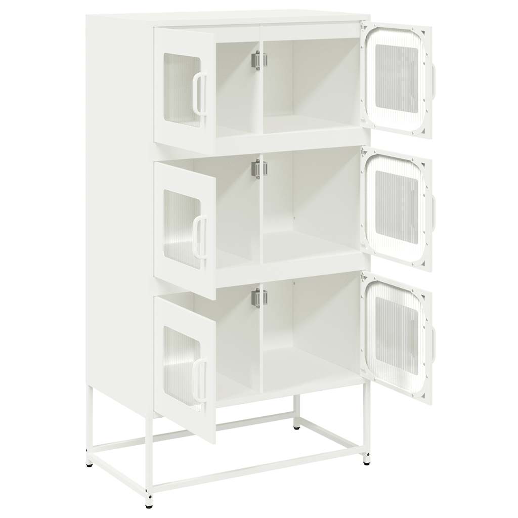 højskab 68x39x123 cm stål hvid