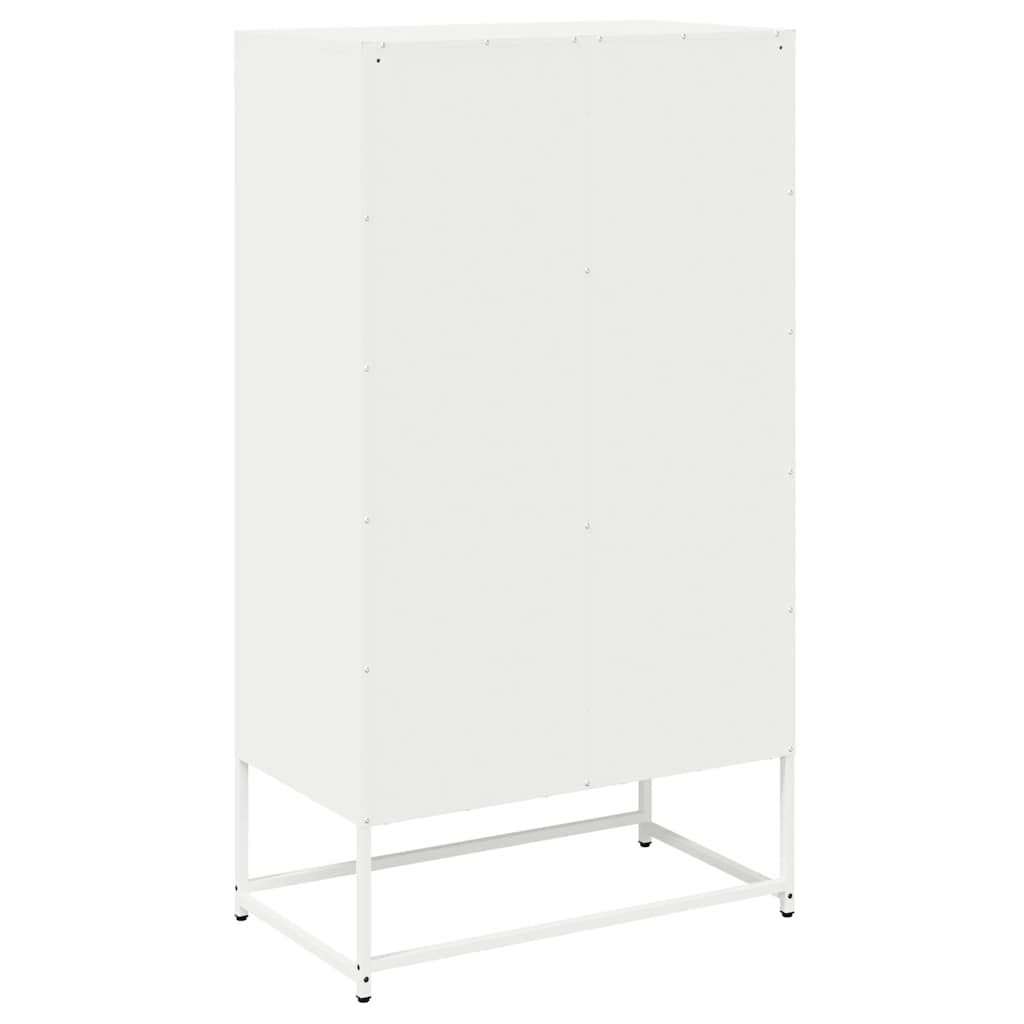 højskab 68x39x123 cm stål hvid