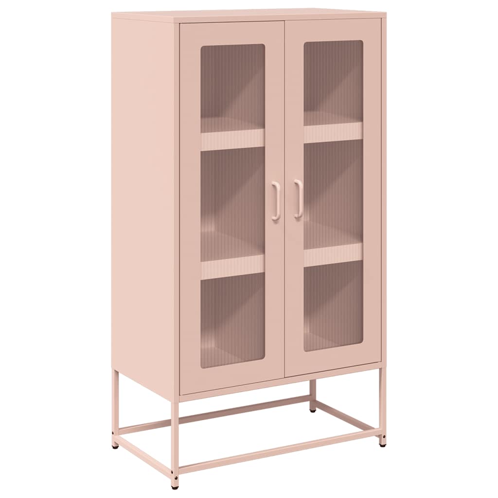 højskab 68x39x123 cm stål lyserød
