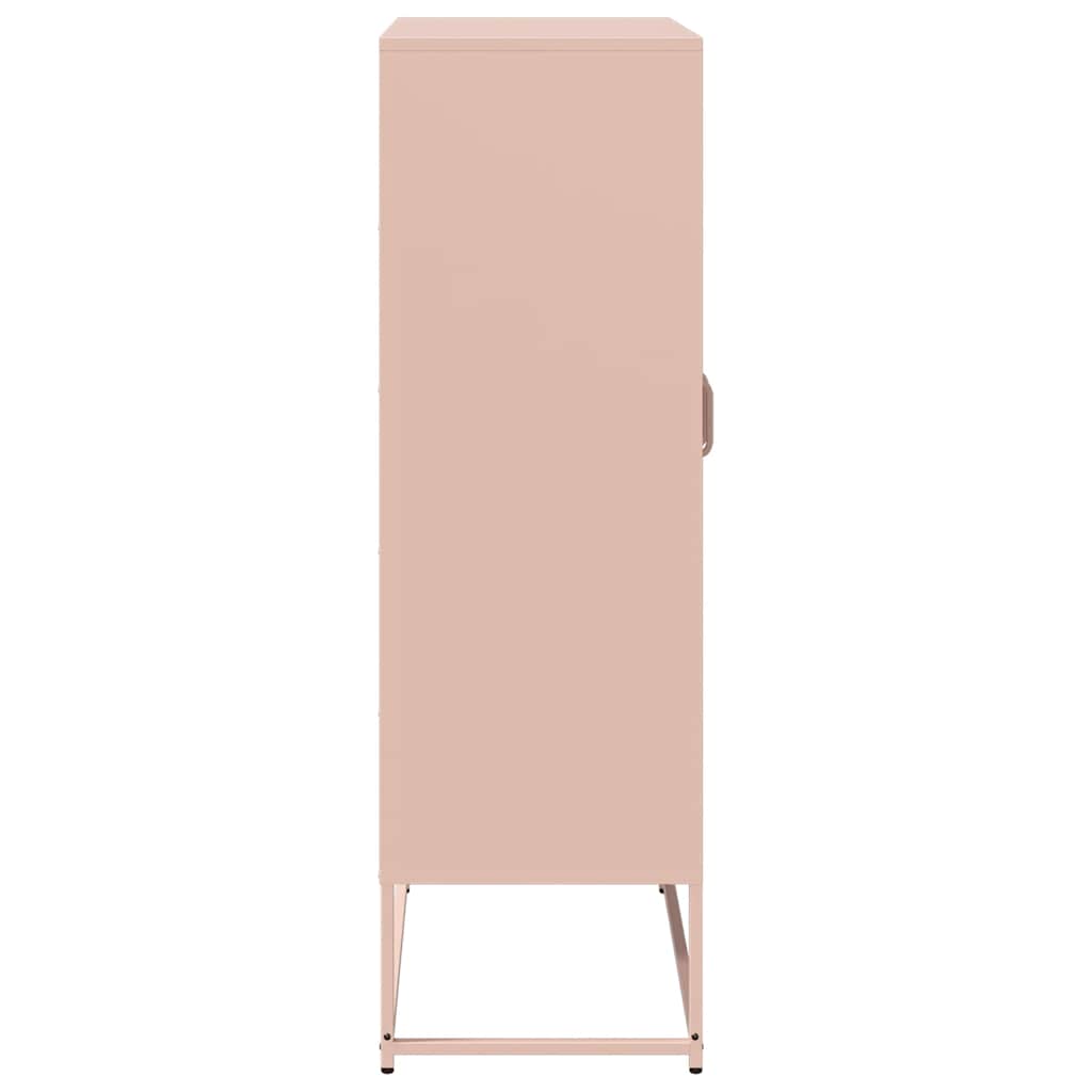 højskab 68x39x123 cm stål lyserød