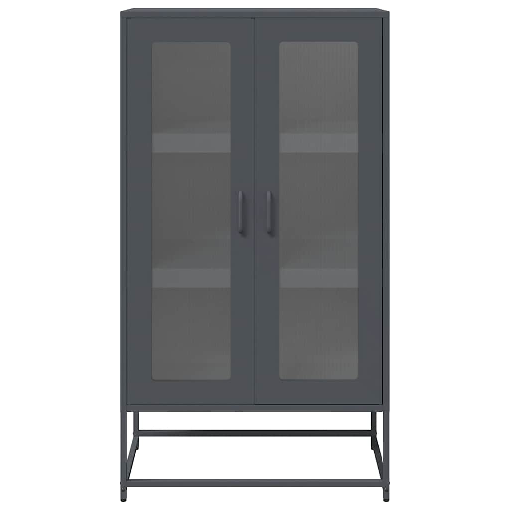 højskab 68x39x123 cm stål antracitgrå