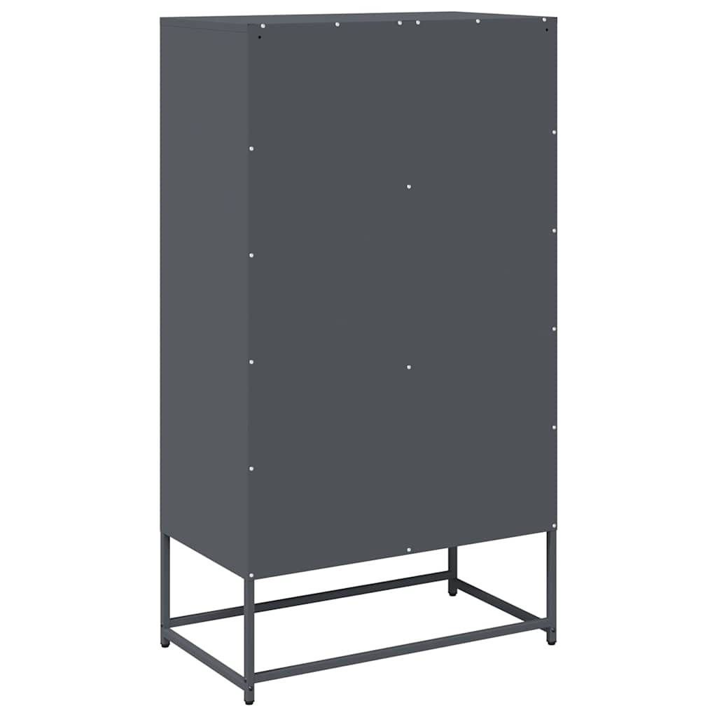 højskab 68x39x123 cm stål antracitgrå