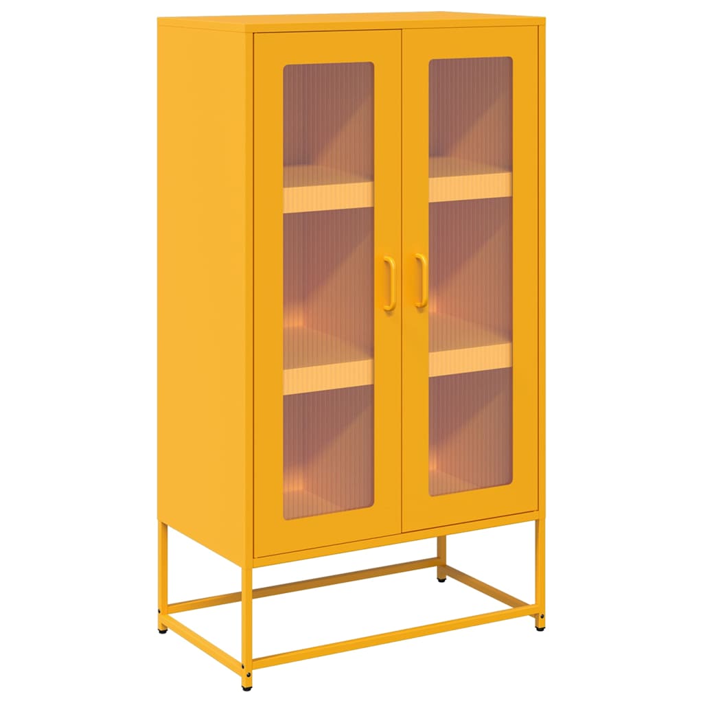 højskab 68x39x123 cm stål sennepsgul