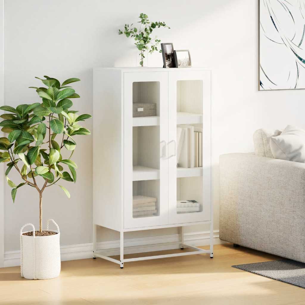 højskab 68x39x123 cm stål hvid