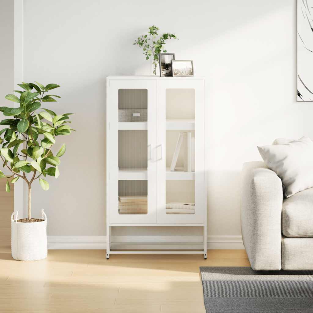 højskab 68x39x123 cm stål hvid