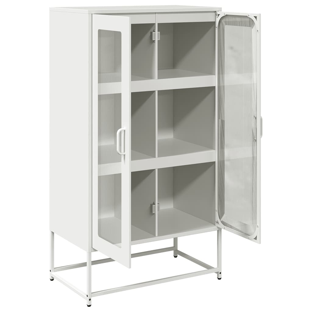 højskab 68x39x123 cm stål hvid