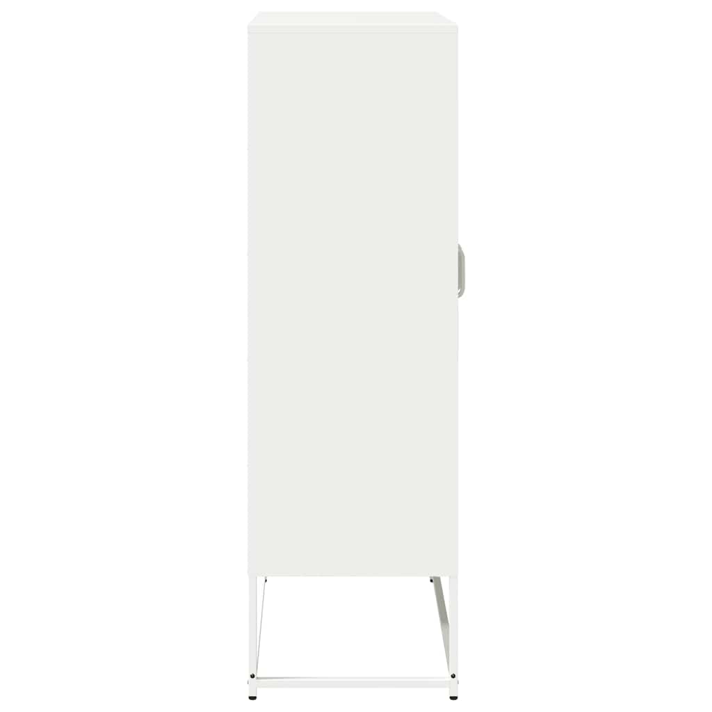 højskab 68x39x123 cm stål hvid