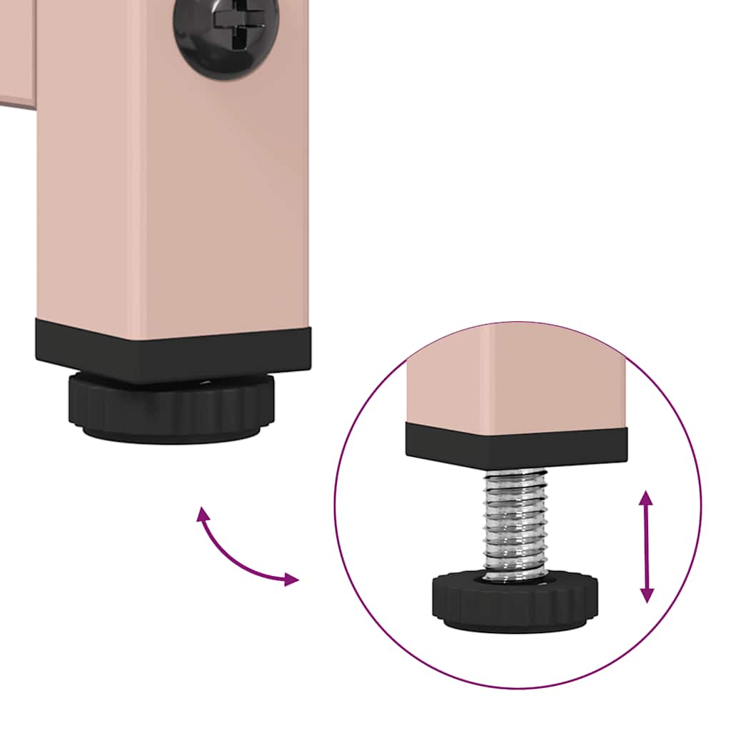 skab 68x39x111,5 cm stål lyserød