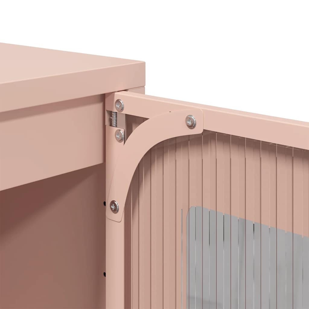 skab 68x39x111,5 cm stål lyserød