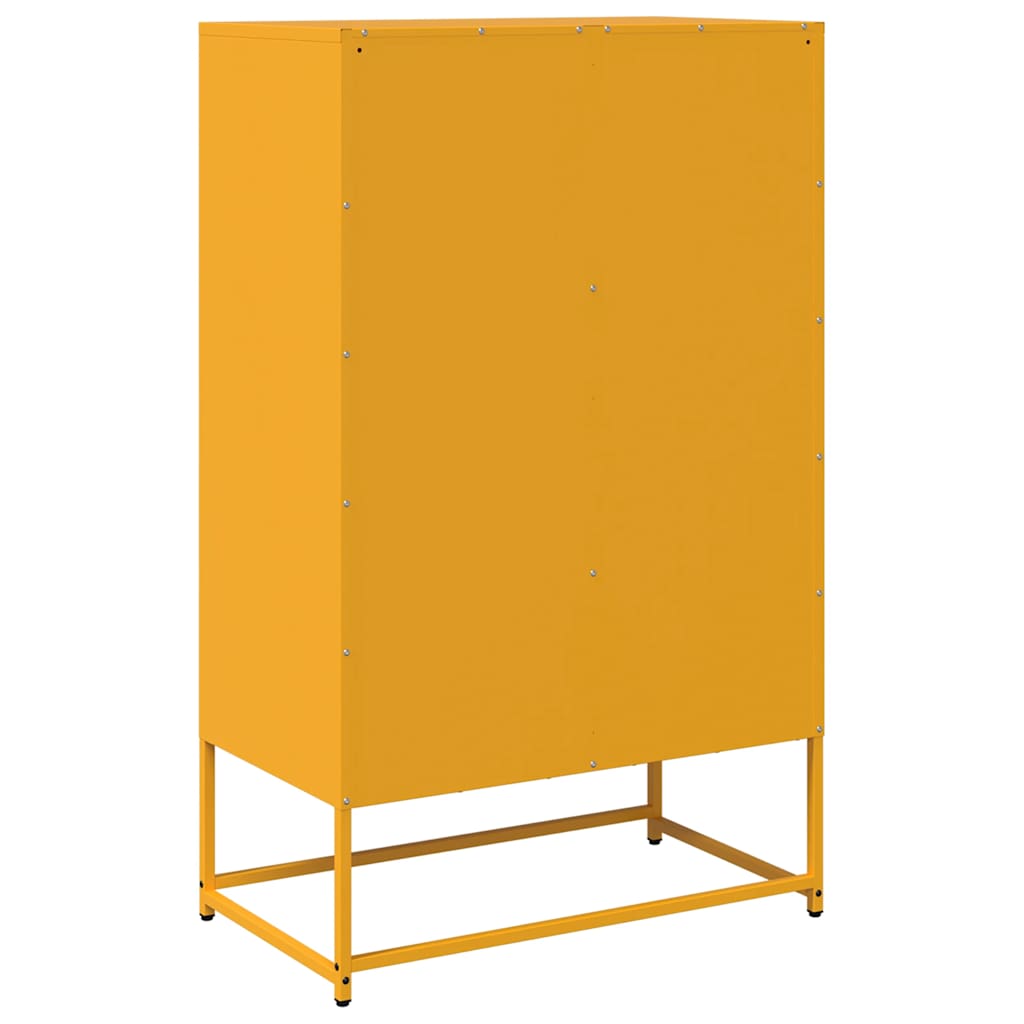 højskab 68x39x111,5 cm stål sennepsgul