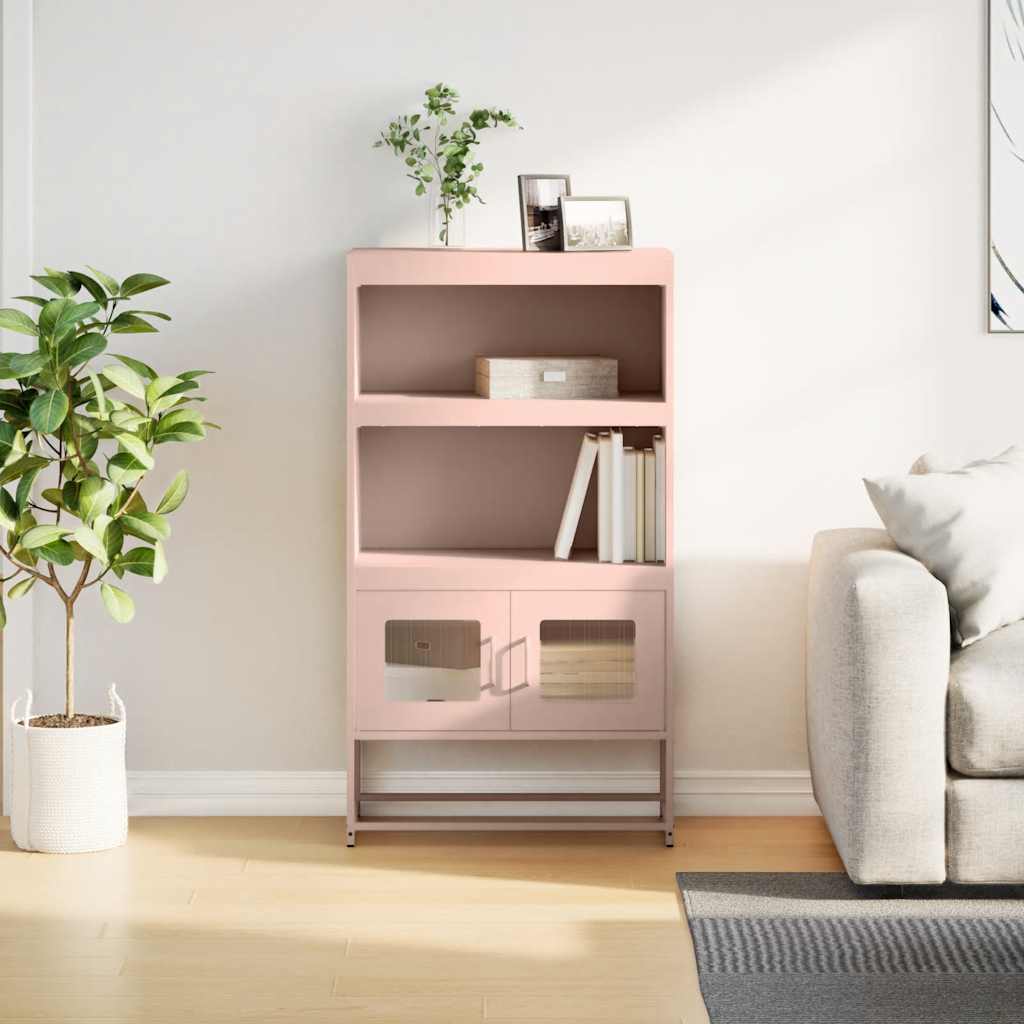 højskab 68x39x123 cm stål lyserød
