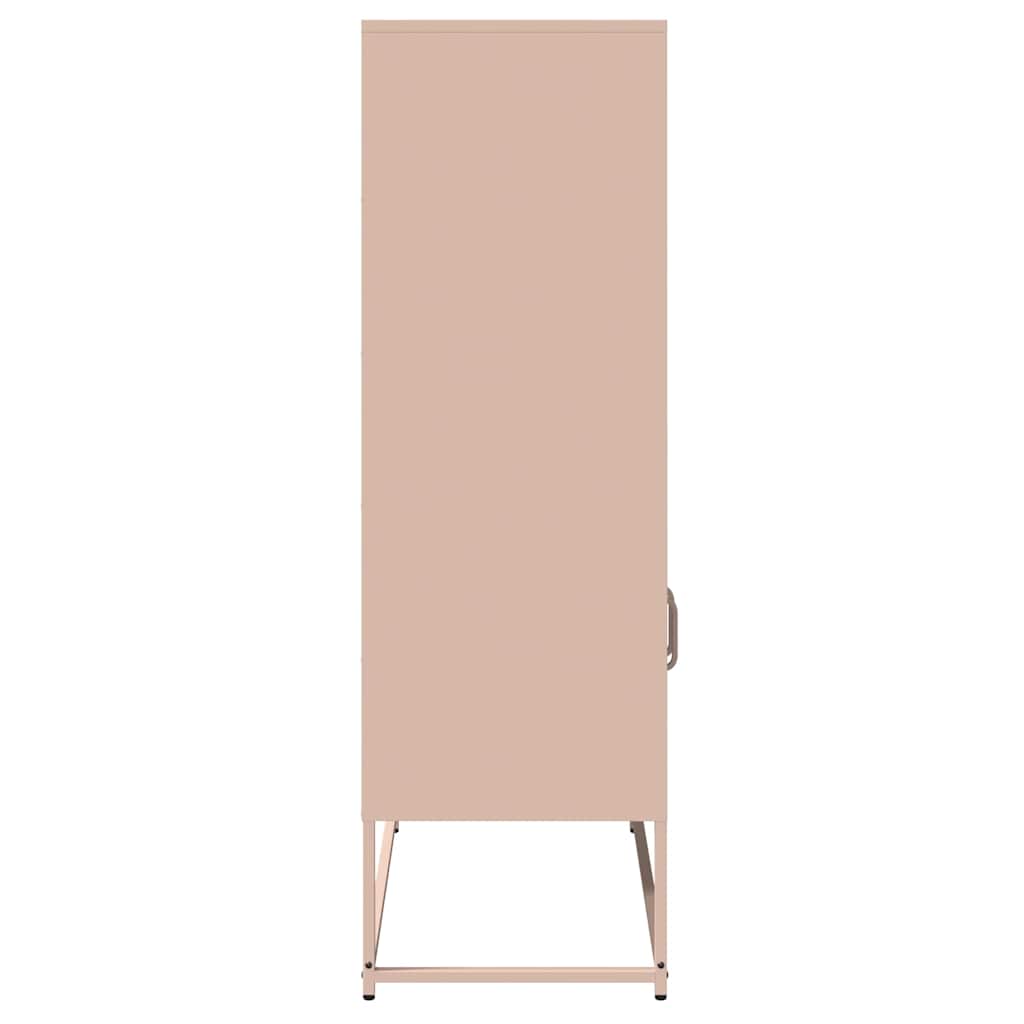 højskab 68x39x123 cm stål lyserød