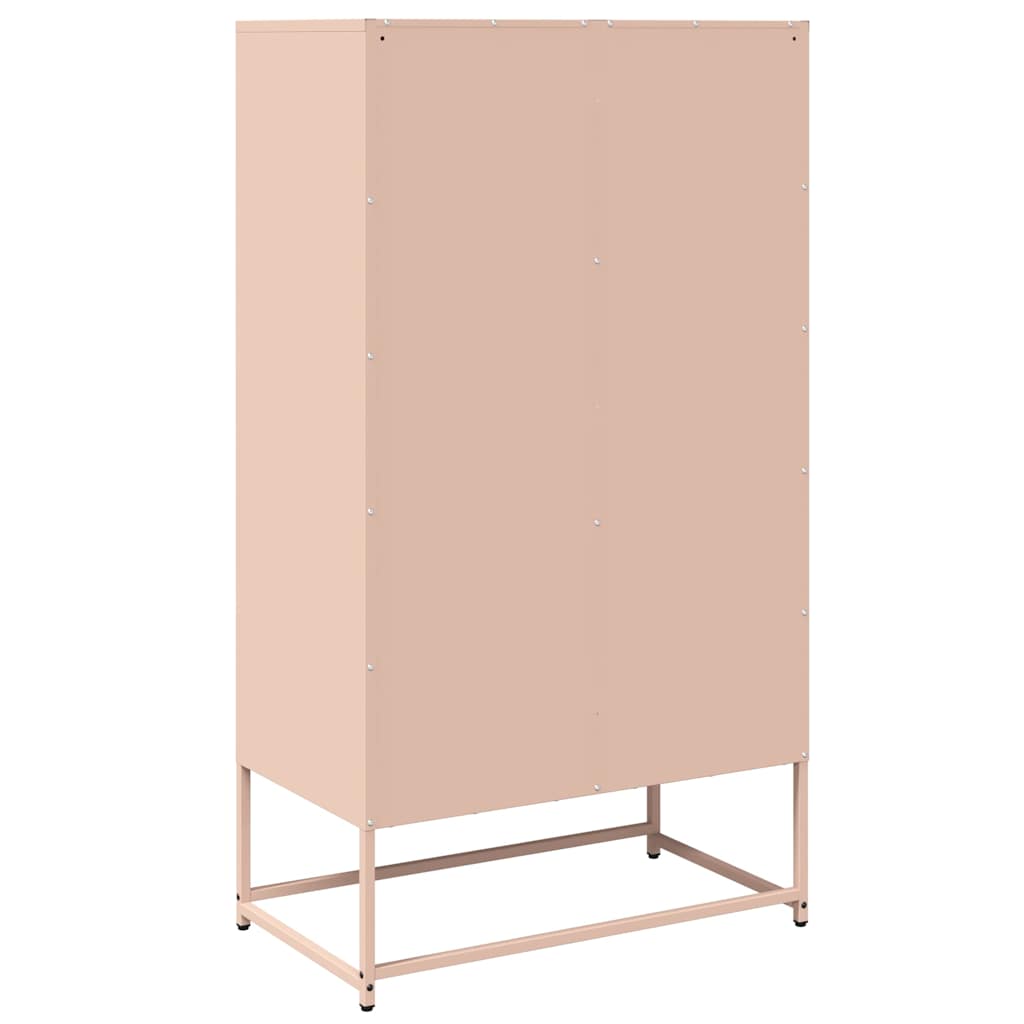 højskab 68x39x123 cm stål lyserød