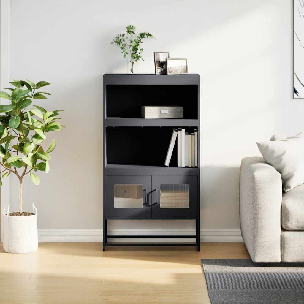 højskab 68x39x123 cm stål antracitgrå