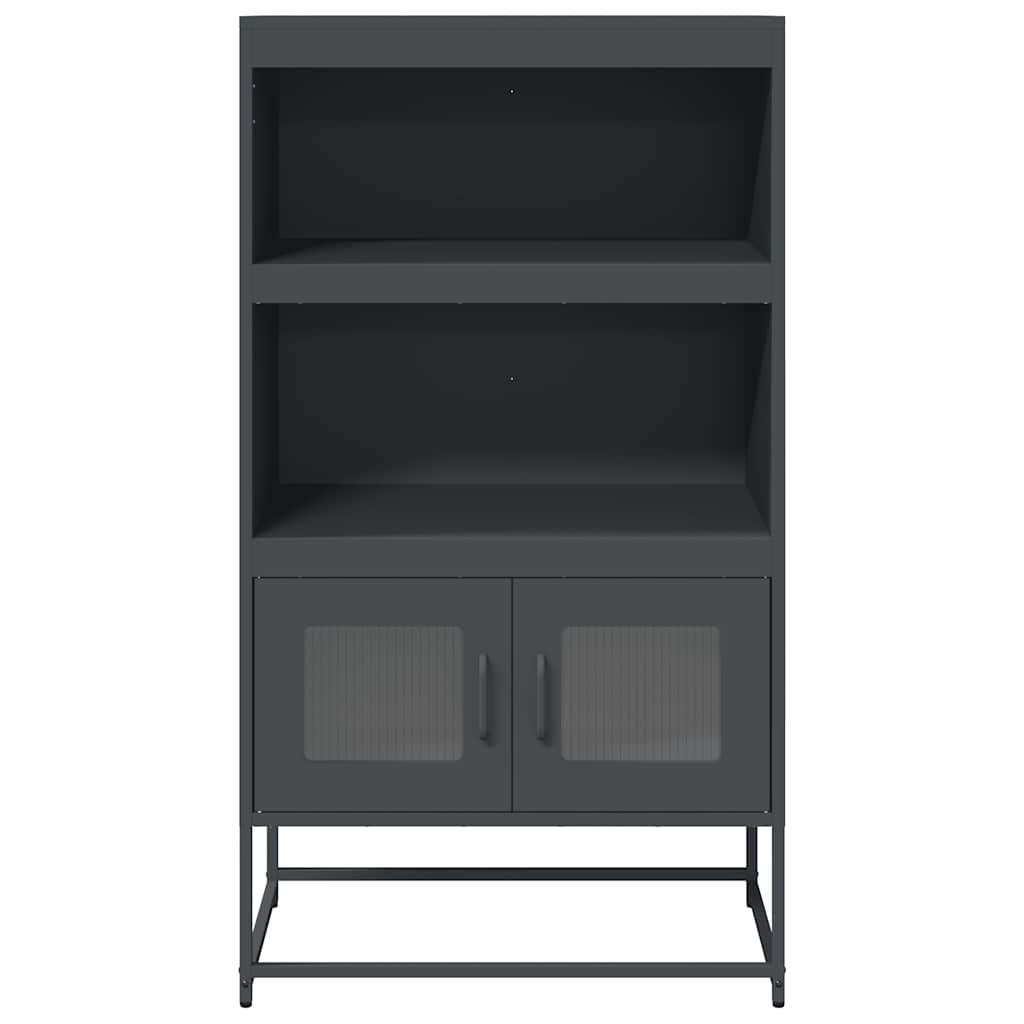 højskab 68x39x123 cm stål antracitgrå