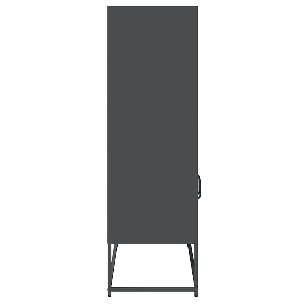højskab 68x39x123 cm stål antracitgrå