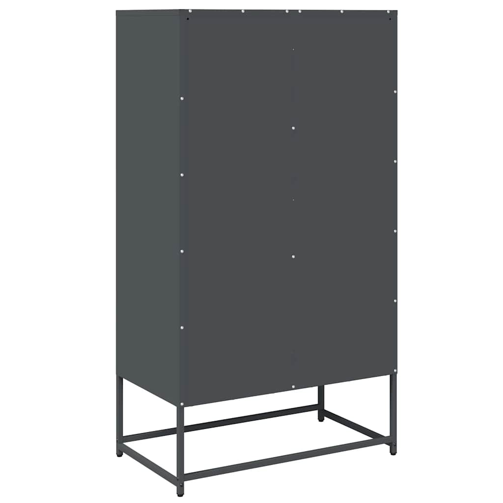 højskab 68x39x123 cm stål antracitgrå
