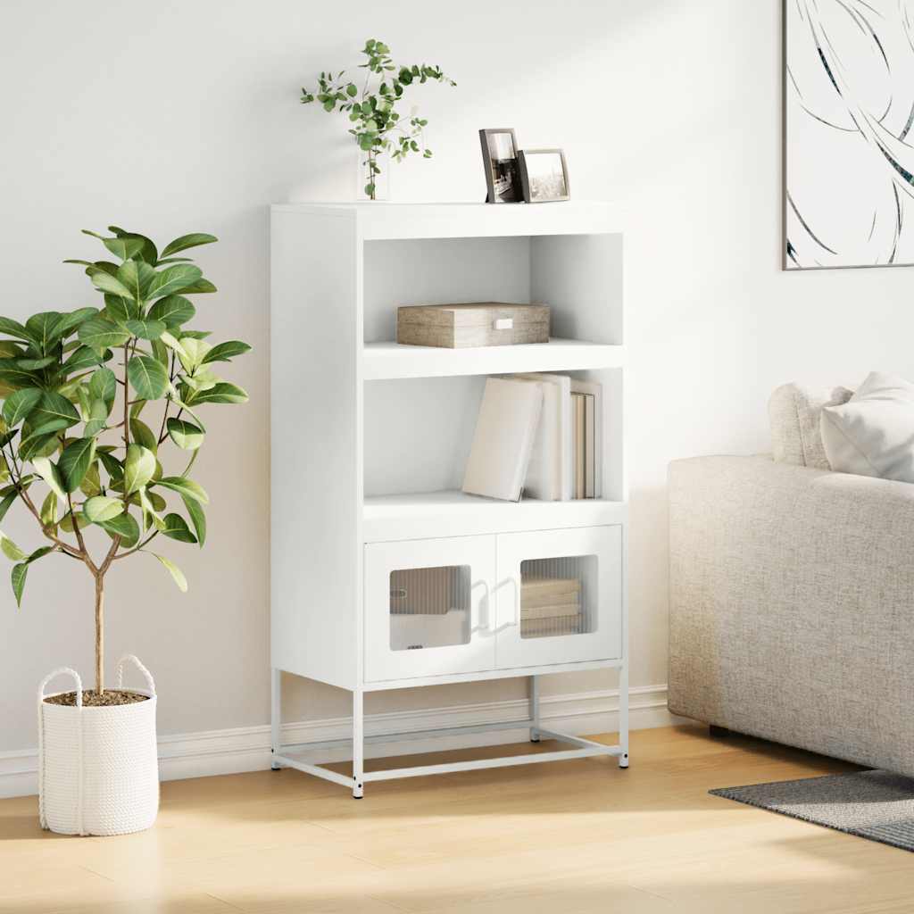 højskab 68x39x123 cm stål hvid