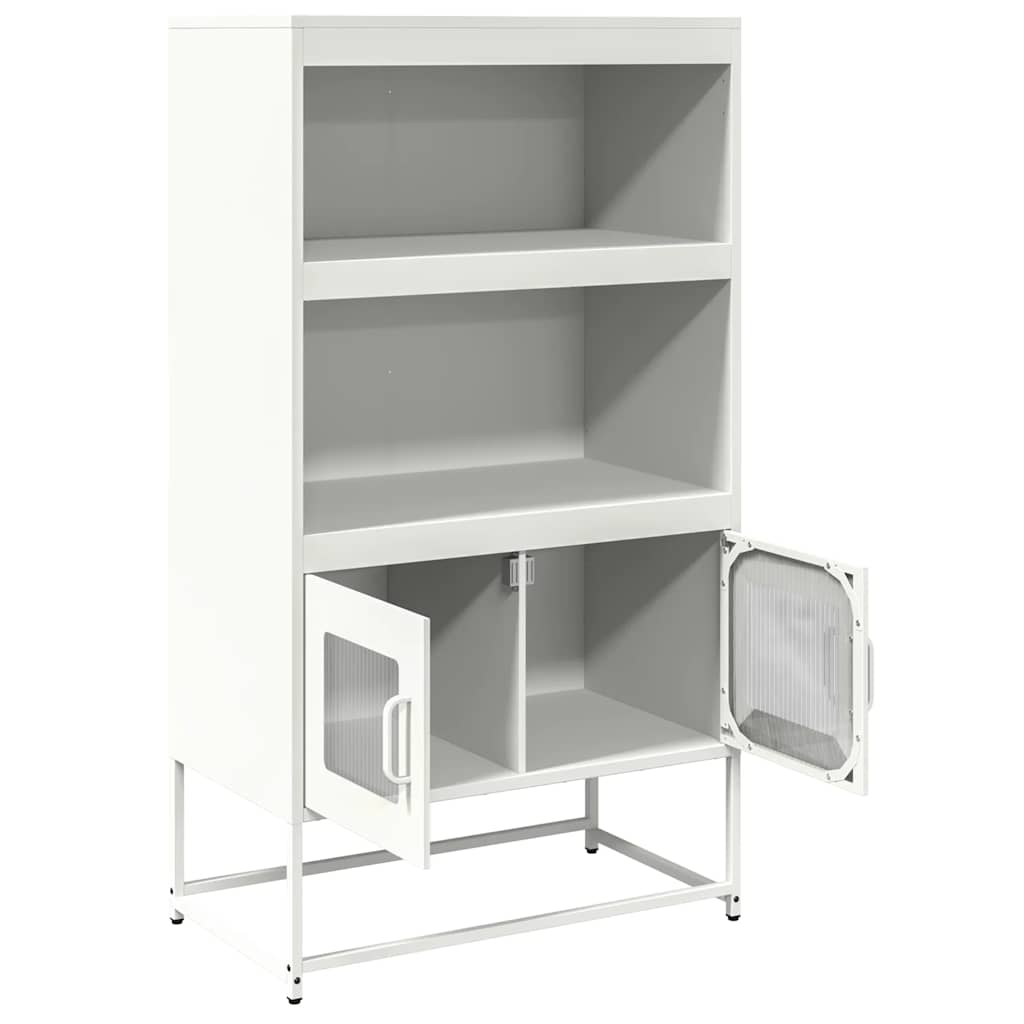højskab 68x39x123 cm stål hvid