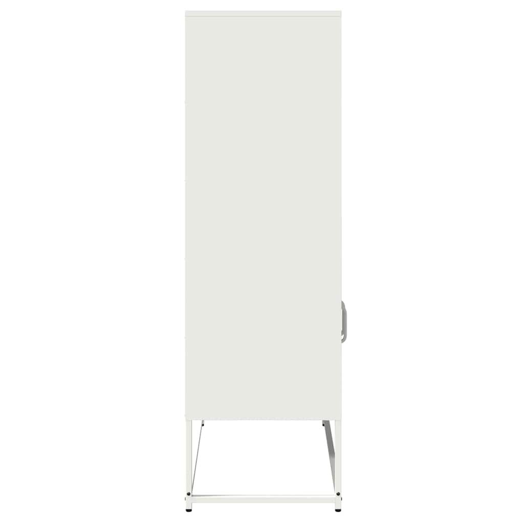 højskab 68x39x123 cm stål hvid