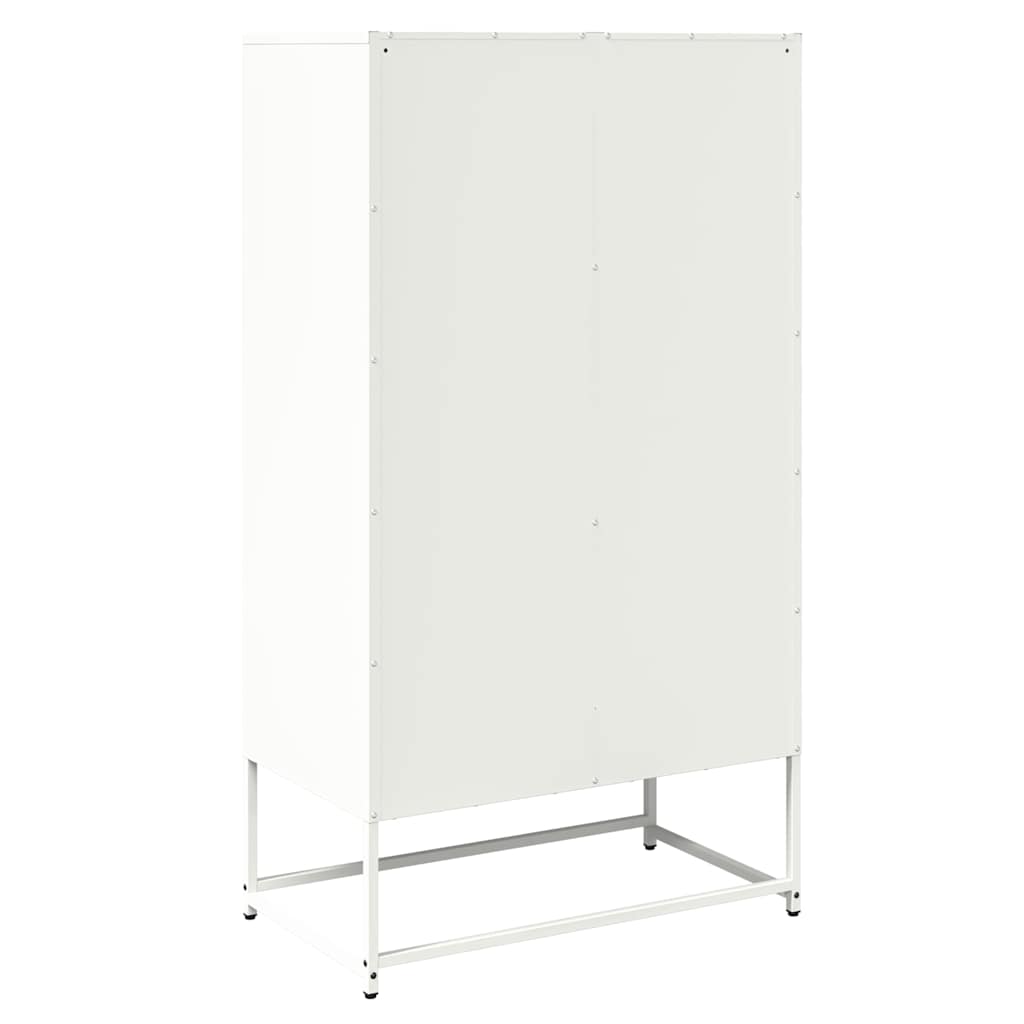 højskab 68x39x123 cm stål hvid