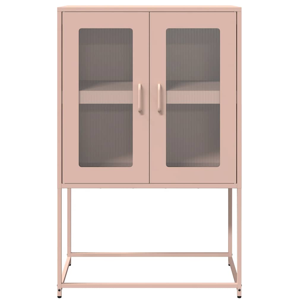 højskab 68x39x107 cm stål lyserød