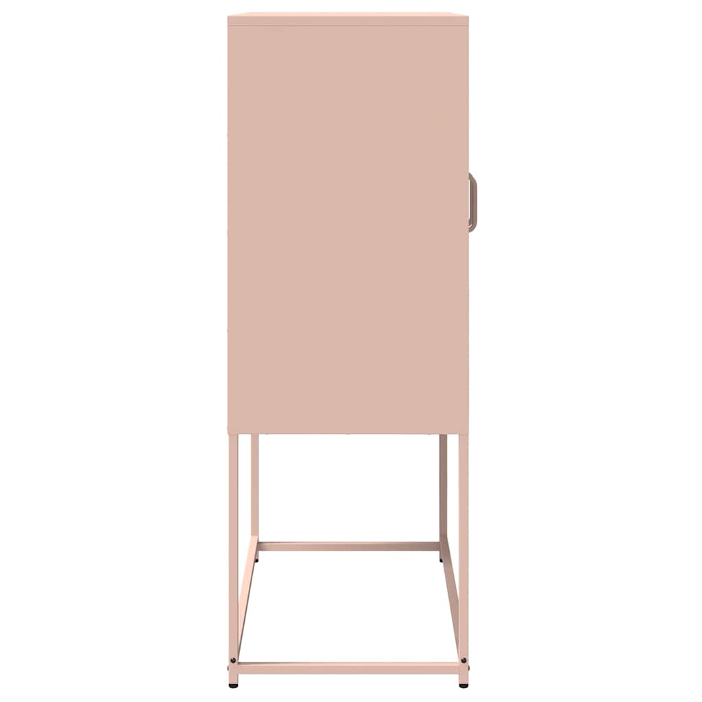 højskab 68x39x107 cm stål lyserød