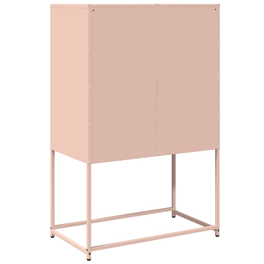 højskab 68x39x107 cm stål lyserød