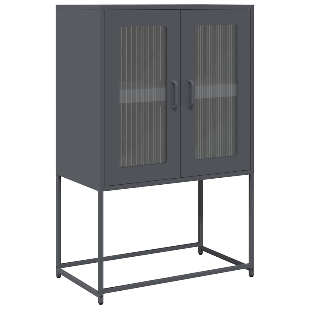 højskab 68x39x107 cm stål antracitgrå