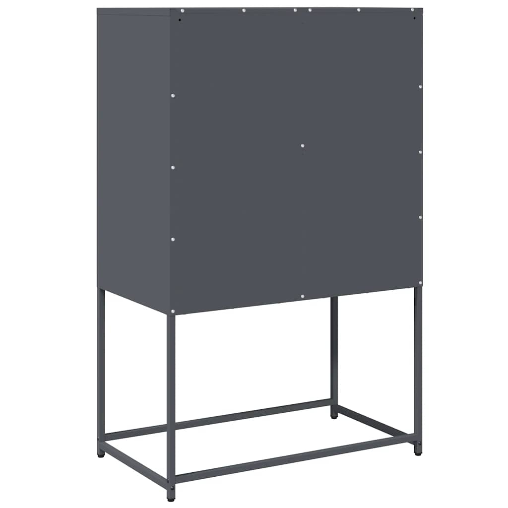 højskab 68x39x107 cm stål antracitgrå