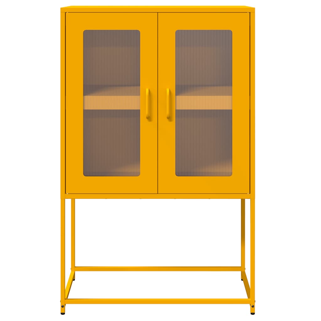 højskab 68x39x107 cm stål sennepsgul